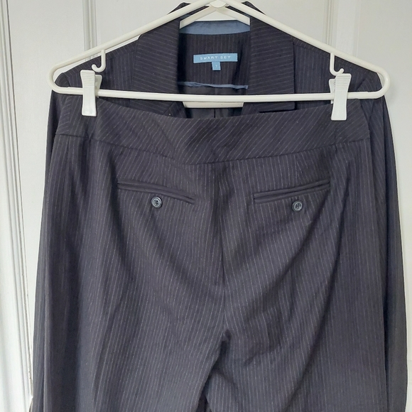 Smart Set Black With Blue/White Stripes Pants Suits Set, Size 7/9 - Picture 8 of 14